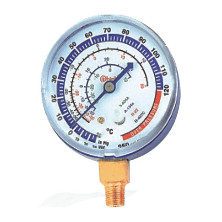 REPORSHOP Manometer Low Pressure 80mm Thread 1/8 R410A, R407C, R404A, R134A Without Bridge - 洗衣機配件 - 查看 1