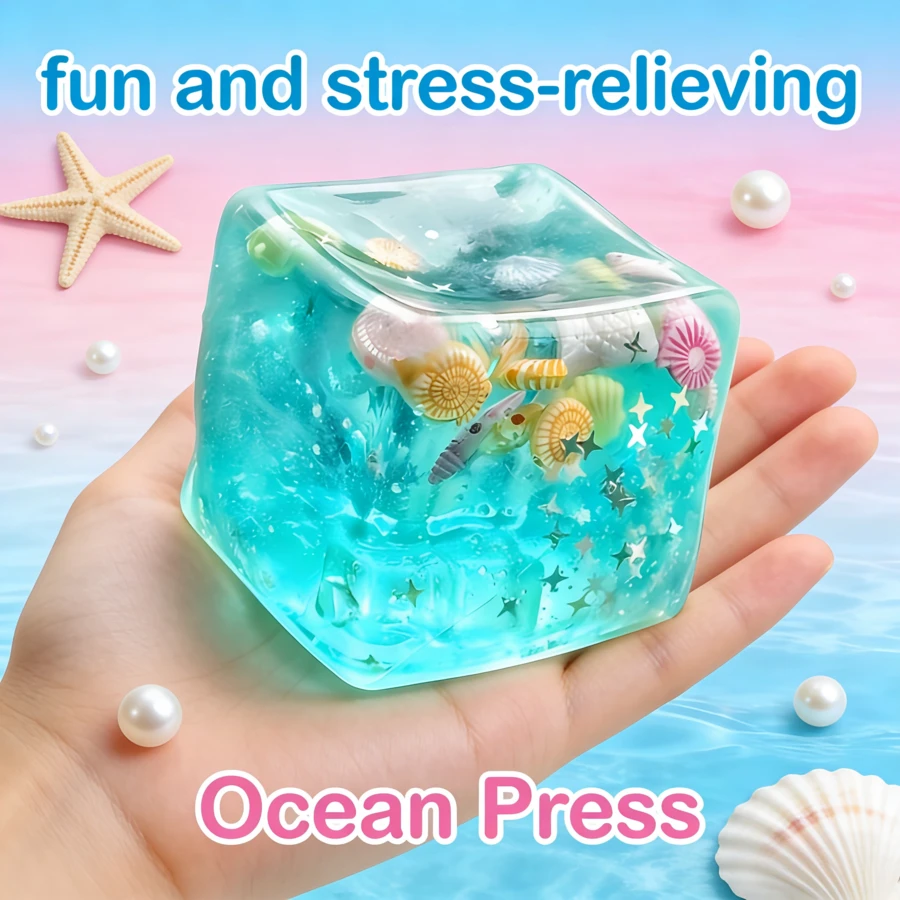 New 3D Cartoon Cube Squishy Toy, Realistic Soft Squeeze Fidget Toy With Endless Press Design, Stress Relief Sensory Desk Toy For Teens And Young Adults, Fun Novelty Decoration, Party Favor And Creative Gift Idea, Christmas Holiday Gifts - 1個 - 查看 1