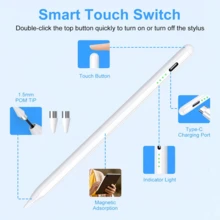 Bút cảm ứng tương thích với máy tính bảng Android, sạc nhanh Apple Pencil, bút cảm ứng điện dung độ chính xác cao dành cho iOS, máy tính bảng Kindle, bao gồm ngòi thay thế và cáp sạc. - Nhiều màu - Xem 2