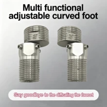 Adaptador multifuncional ajustable del mezclador de ducha de arco - Rotación de 360°, válvula de metal duradera, fácil instalación, rosca de la UE y EE. UU., diseño moderno e impermeable - A - Ver 2