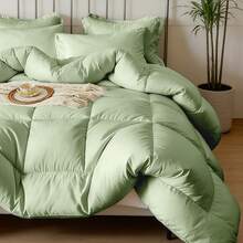 7-Pcs Or 5-Pcs Soft And Breathable Checkered Comforter Sets Queen, As A Family Gift. Includes Fitted Sheet, Flat Sheet, Pillowcase And Comforter, Bed In A Bag, A Luxurious Bedding Set, Machine Washable - 任意顏色出貨 - 查看 9