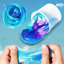 HOOLYUK 24PCS Blue Putty Slime, Party Favor For Kids Girls & Boys, Adults, Non Sticky, Stress & Anxiety Relief, Wet, Super Soft Sludge Toy,Easter Basket Stuffers - Multicolor - View 5