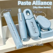 4卷大容量会计胶带，卷筒式办公胶带，无缝粘合，适用于剪贴簿、DIY工艺品、卡片制作、学校用品、办公文具 - 多色 - 查看 4