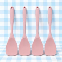 Muỗng trộn silicon, muỗng nấu ăn chịu nhiệt dẻo - Dụng cụ nhà bếp đa năng liền mạch dùng để trộn, múc, vét trong nồi chảo chống dính (Hồng/Cam, gói 2/4/6 cái) - Xem 18