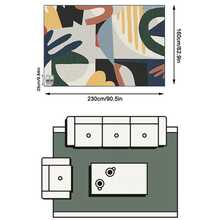 1pc Rug, Carpet, Area Rug, Doormat, Nordic Modern Luxury Creative INS Style - Beautiful Colorful Leaf Pattern Geometric Elements - Outdoor Carpet, Entryway, Balcony, Hallway, Outdoor, Patio, Living Room Etc., All Season Soft Machine Washable Carpet Mat, Home Decor - Multicolor - View 15