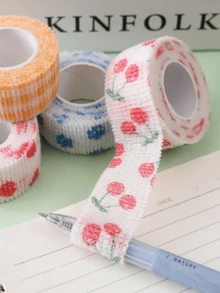 20pcs/10pcs/5pcs Multi-Specification, Random Color, Finger And Wrist Protection Band, Multi-Functional Cartoon Pattern Elastic Bandage, Protects Fingers From Wear And Tear, Suitable For Wrist, Ankle, Surprise Gift For Family And Friends - Multicolor - View 2