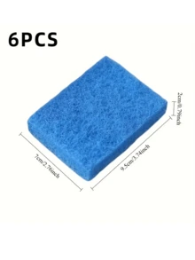 6 miếng bọt biển vệ sinh vỉ nướng chuyên nghiệp - Chịu nhiệt, không làm trầy xước, tay cầm chống trượt tiện dụng, phù hợp với vỉ nướng gas/than, cần thiết cho nhà bếp ngoài trời, bền và dễ vệ sinh, dụng cụ vệ sinh đa năng cho người nướng BBQ, chuyên gia nướng thịt. - nhiều màu - Xem 2