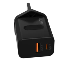 40W USB-C 充电器，双端口 PD 电源适配器 + QC Type-C 墙式充电器，兼容 17/16/15/14/13/12/11 Pro Max Plus / Mini 及其他设备 - 英規插(220-240V) - 查看 11