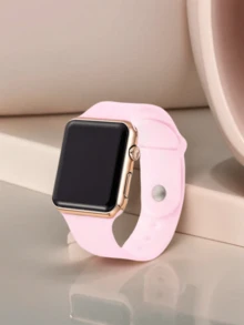 Bộ 2 đồng hồ điện tử LED kỹ thuật số tối giản thời trang nữ, thích hợp để đeo hàng ngày cùng gia đình/bạn bè, dịp tốt nghiệp, tựu trường, họp mặt gia đình, lễ kỷ niệm, quà sinh nhật/ngày lễ cho phụ nữ, quà Ngày của Mẹ, quà tốt nghiệp lý tưởng. - Nhiều màu - Xem 4