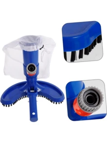 1pc ABS Plastic Handheld Pool Cleaner: Equipped With Water Spray Function, Underwater Leaf Removal Device, Brush, Flexible Hose Connector And Portable Storage Bag, Perfect For Cleaning Pool Debris - Pool Cleaning Brush - View 5