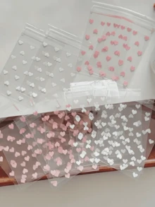 100/50/25/1入創意透明愛心形自黏包裝袋，適用於餅乾、糖果與甜點，適合禮品與伴手禮包裝，情人節、婚禮及其他慶典理想之選 - 多色 - 查看 10