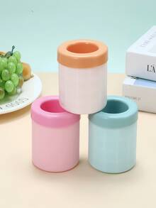 1 Pink Silicone Portable Ice Mold, Easy-To-Remove Silicone Ice Tray With Multiple Compartments And A Simple Bucket-Shaped Design, Equipped With A Lid, A Reusable Ice Maker, Suitable For Home, Bar, Club And Outdoor Use. - Multicolor - View 10
