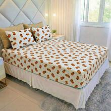 Premium Printed Fitted Sheet Set With Elastic + Pillowcases, 200 Thread Count, Single, Full, Queen And King Sizes, Hypoallergenic - Chuột lang nước - Xem 3