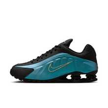 Nike Shox R4 Sapphire Light Liquid Lime IF4849-500 Men's Fashion Sneaker New - Blue and Black - View 2