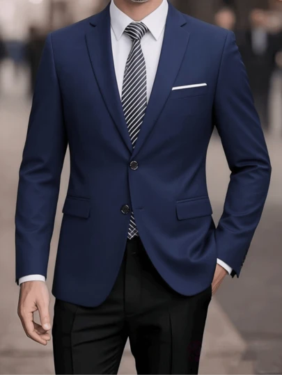 男士西装外套，商务正装，四季皆宜，适合婚礼、派对、办公室和公司活动等场合。