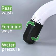 Vòi xịt vệ sinh (Bidet) - Hệ thống vòi kép cho vệ sinh vùng kín và dưới lưỡi, không dùng điện, phun áp lực nước - Dễ lắp đặt, tương thích với bồn cầu tiêu chuẩn EU, Mỹ và Canada, màu trắng đen. - A - Xem 7