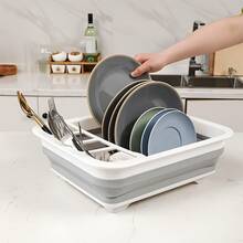 2-Layer Bowl And Plate Rack, Draining Rack, Plate Storage Rack, Multi-Functional Bowl Rack, Stainless Steel Bowl Rack, Rust-Proof Kitchen Bowl And Dish Drying Rack, Kitchen Countertop Cup Rack, With Draining Board And Utensil Rack, Sturdy And Durable, Easy To Clean, Can Be Used To Store Plates, Cups And Knives, Kitchen Accessories, Kitchen Supplies, Kitchen Essentials, Suitable For Kitchen Countertop - View 12