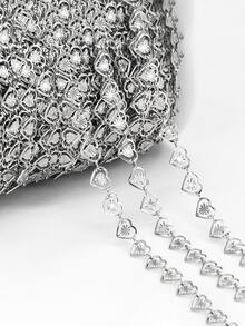 100厘米不锈钢镂空心形浮雕链，可用于DIY项链、颈链、脚链制作 - 鏈條 - 查看 3