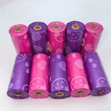 10/1 寵物排泄物拾便袋，草莓香味圖案，能有效阻隔異味，堅固防漏設計，非常適合清理貓/狗排泄物及居家衛生清潔 (150/10 片) - 多色 - 查看 3