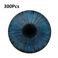 Gradient Blue Geometric Textured Round Placemats, Modern Minimalist With Oceanic Healing Vibe, Available In 1pc, 2pcs, 4pcs, 6pcs, 8pcs And 300pcs Packaging, Size: 14.17*14.17 Inches (36*36cm), Made Of 100% Polyester Fabric, Machine Washable, Hand Washable Or Dry Cleanable - Multicolor - View 23