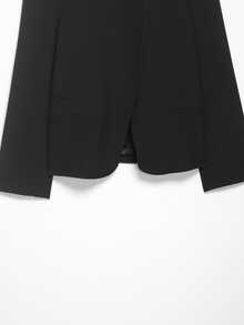 Blazer con cuello alto y decoración de botones, de estilo europeo y americano, para mujer, color negro, de la nueva colección primavera/verano de Camellia - Negro - Ver 6