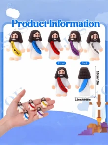 100 chiếc/ Tượng Chúa Giê-su mini, Chúa Giê-su yêu thương bạn, Mô hình Chúa Giê-su, Búp bê Chúa Giê-su nhỏ, Trò chơi trốn tìm trong trường Chúa nhật, Quà tặng, Chúa Giê-su mini, Mô hình Cơ đốc giáo, Tượng nhỏ, Mô hình Cơ đốc giáo, Quà tặng nhóm, Chúa Giê-su, Mô hình, Quà tặng Chúa Giê-su, Búp bê Chúa Giê-su, Chúa Giê-su mini, Chúa Giê-su, Chúa Giê-su mini, Đồ dùng Cơ đốc giáo, Chúa Giê-su, Đồ dùng Cơ đốc giáo, Chúa Giê-su mini - Nhiều màu - Xem 5