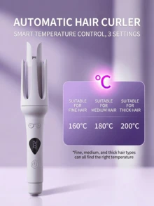 Electric Automatic Hair Curler - 3 Temp Settings, 32mm Barrel, 2 - Way Rotation! Anti - Scald, Fast Heat, Auto Shut - Off. Ideal For All Hair Types, Daily Styling, Travel & Parties. A Perfect Gift! - UK Plug(220-240V) - View 6