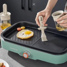 Bộ dụng cụ rót dầu 2 trong 1 - Có cọ, chai thủy tinh đựng dầu ô liu và nước sốt, cọ phết dầu ăn nhà bếp, kèm cọ silicon điều chỉnh/kéo dài và nắp khóa, thích hợp cho nấu nướng, rưới giấm, làm nước sốt, nướng BBQ và chiên rán. - Xem 4