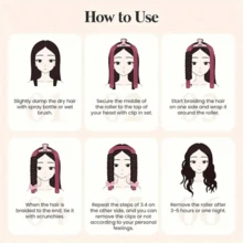 免加热卷发套装 - 卷发棒、发带、发圈、发夹、弹力发圈,柔软的DIY波浪造型工具,适合中长发,免加热卷发棒,美发造型产品及配件,美发沙龙,美容,旅行必备,返校必备,旅行度假必备,女士发饰 - A-多色 - 查看 8