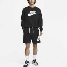 Nike Club品牌Logo純色繫帶田徑訓練休閒短褲 男款 黑色 - 黑色 - 查看 4