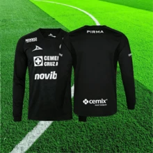 2526 Cruz Azul Camiseta de visitante de manga larga negra Liga MX - Negro - Ver 7