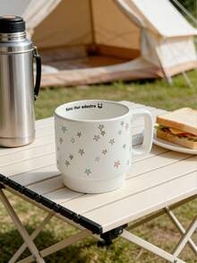 1pc Handmade Natural Color Ceramic Star Mug, Gift Set For Women - Multicolor - View 10