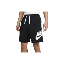Nike Club品牌Logo純色繫帶田徑訓練休閒短褲 男款 黑色 - 黑色 - 查看 6