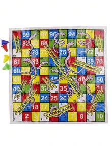 PLASTIC Snake Chess SET, 38X38Cm Plastic Film Board For Snake And Ladder Chess, 3D Snake And Ladder Game With A Folding Board, Perfect For Fun Parties - Multicolor - View 12
