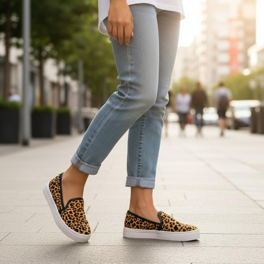 Women's Slip-On Sneakers, Casual, Easy, Super Comfortable And Lightweight - NEW RELEASE - 鏽棕色 - 查看 1