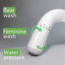 Vòi xịt vệ sinh (Bidet) - Hệ thống vòi kép cho vệ sinh vùng kín và dưới lưỡi, không dùng điện, phun áp lực nước - Dễ lắp đặt, tương thích với bồn cầu tiêu chuẩn EU, Mỹ và Canada, màu trắng đen. - A - Xem 5
