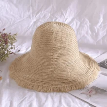 1pc Bohemian Women's Wide Brim Sun Hat, UPF 50+ UV Protection, Foldable Beach Hat, Suitable For Summer, Vacation And Outdoor Activities - Multicolor - View 10