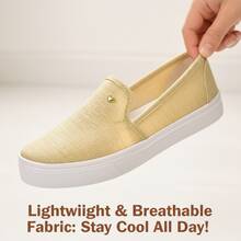 Women's Casual Slip On Tennis Calce Facil Platform Offer! - 香檳色 - 查看 7
