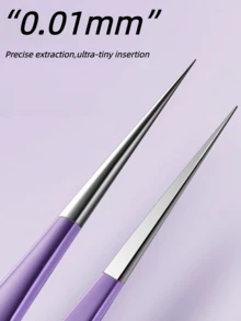 Pinzas para remover puntos negros de punta súper fina de la marca Byimy, herramienta de belleza para el cuidado de las cejas y extensiones de pestañas - Ver 3