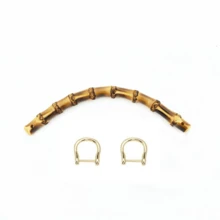 Asa de bolso de bambú premium, correa de bolso de bambú, asa de bolso de bambú genuino con broche de metal - Multicolor - Ver 12