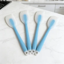 Mini Silicone Spatula Set, Heat Resistant Jam & Butter Scraper - Small Baking Mixing Tool, Kitchen Utensil, Apartment Essential - Pink/Blue/Lime (2/4/6 Pack) - Pink - View 10
