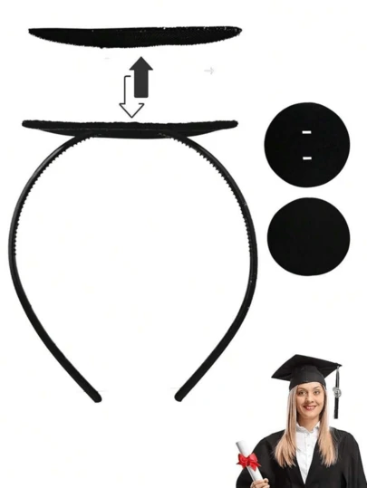 4pcs Graduation Cap Headband, No Need For Graduation Cap, Can Protect Your Graduation Cap And Upgrade Your Hairstyle, Graduation Gift Accessory