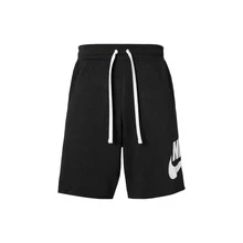 Nike Club品牌Logo純色繫帶田徑訓練休閒短褲 男款 黑色 - 黑色 - 查看 2