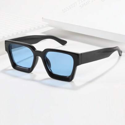 1 Pair Unisex Minimalist Fashion Multifunctional Slim Large Frame Glasses