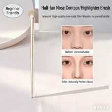 1 cọ trang điểm mũi mềm cầm tay dạng vát, dụng cụ trang điểm chuyên nghiệp dùng để đánh highlight và má hồng. - Vàng - Xem 4