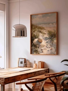 Tranh canvas treo tường (1 tấm), tranh phong cảnh đường bờ biển, tranh in hình mũ cỏ ven biển, trang trí tường hình cồn cát biển, trang trí thiên nhiên biển mùa hè, thích hợp cho căn hộ, phòng ngủ, phòng khách, phòng tắm, nhà bếp, quà tặng tân gia, quà sinh nhật. - Nghệ thuật bãi biển - Xem 5
