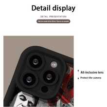 1 unidad Dinero sangre Tony Montana Funda para iPhone 13, con anillo protector de lente elevado y de cobertura total, resistente a arañazos y golpes, el bisel elevado amortigua los impactos de las caídas, diseño minimalista coreano, versátil y favorecedor, adecuado para uso personal o como regalo. - Negro - Ver 3