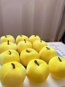 Cute Plush Apple Decor, Soft Squeezable Fruit Ornament, Suitable For Desktop, Room, Home, Party, Birthday Gift, Photo Prop - Selection Of Color - View 7