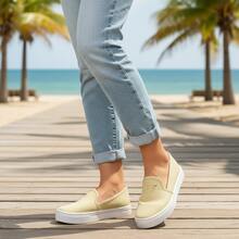 Women's Casual Slip On Tennis Calce Facil Platform Offer! - 香檳色 - 查看 1