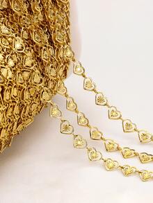 100厘米不锈钢镂空心形浮雕链，可用于DIY项链、颈链、脚链制作 - 鏈條 - 查看 4